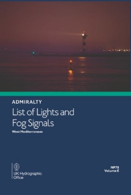 Picture of NP78 - ADMIRALTY List of Lights and Fog Signals: West Mediterranean (Volume E)