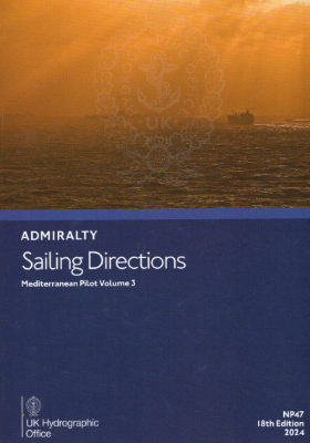 Picture of NP47 - ADMIRALTY Sailing Directions: Mediterranean Pilot Volume 3